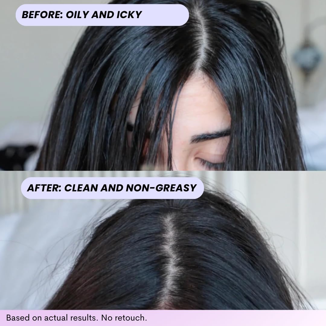 FoxyBae Turned Up roots after spray demonstrates oil absorption and lifted style.