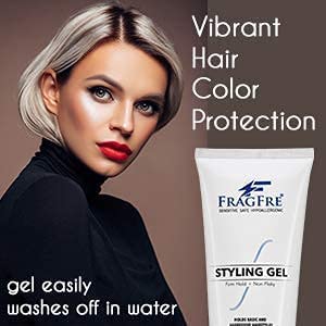 FRAGFRE Firm Hold Hair Gel daily-use shot suits men, women, and children.