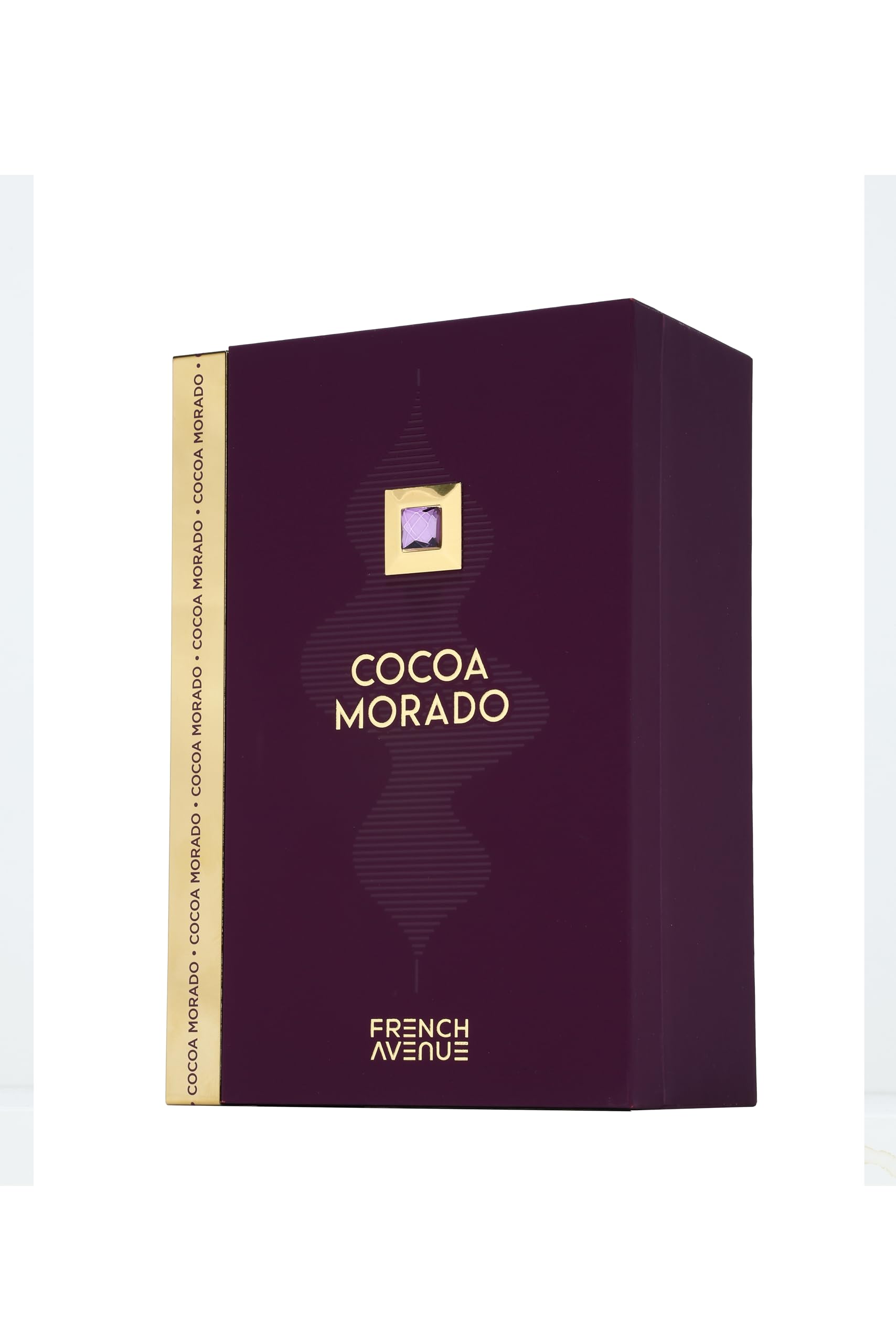 Fragrance World Cocoa Morado outer box offers gift-ready presentation.