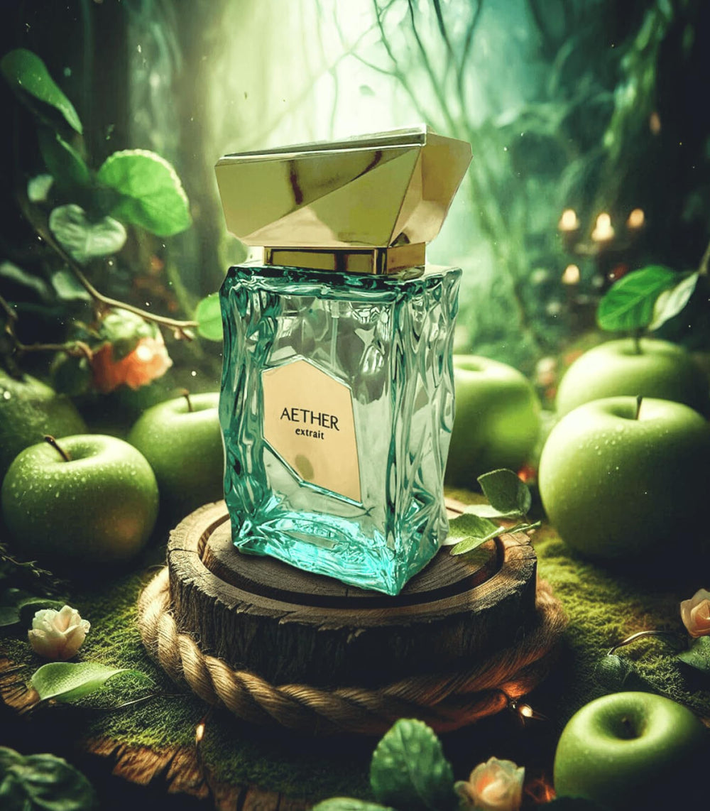 Fragrance World French Avenue Aether on-skin wear image demonstrates everyday fragrance use
