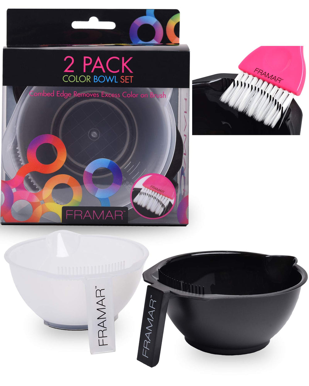 Framar Color Bowl with inside measurements enables precise mixing at the salon.