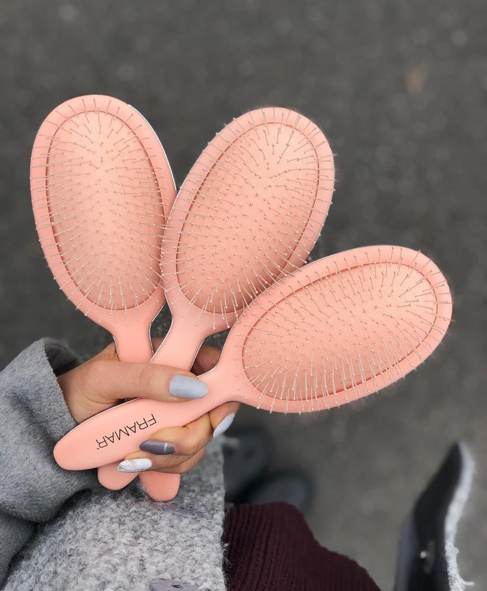 Framar detangling brush scalp-massage bristles stimulate circulation while detangling