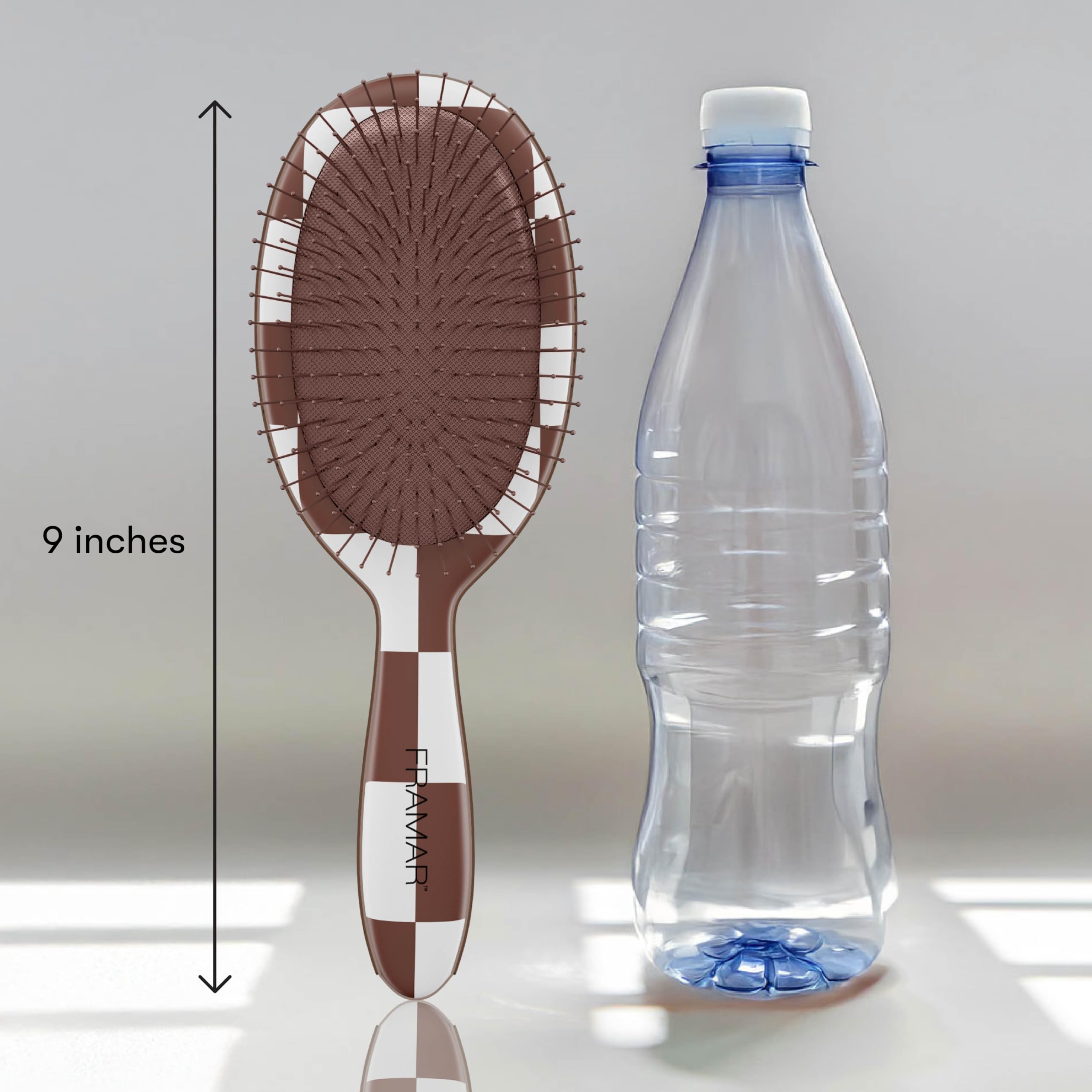 FRAMAR hair brush soft bristles glide through hair for smooth detangling