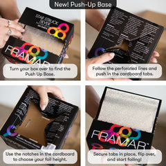 FRAMAR half-inch pre-folded edge foil enables faster box-to-hair application