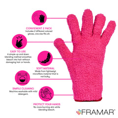 FRAMAR microfiber gloves reusable for salon color sessions keep hands clean