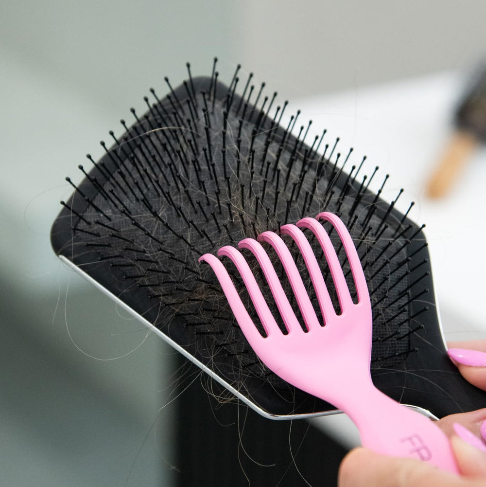 FRAMAR cleaner tool with fine wire bristles removes buildup around brush bases.