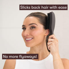 FRAMAR Slick Back Brush in use delivering smooth polished slick-back hairstyle