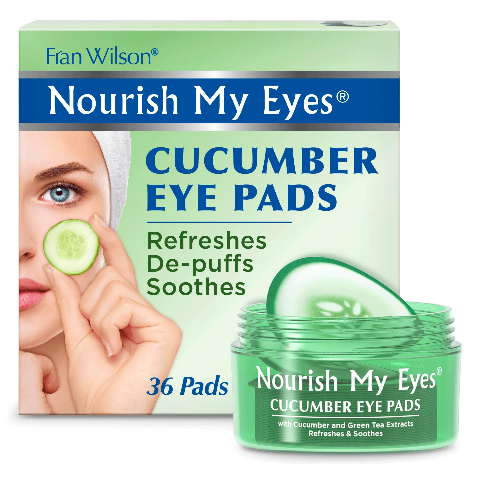 Fran Wilson Nourish My Eyes Eye Pads packaging ready for use and spa moment.