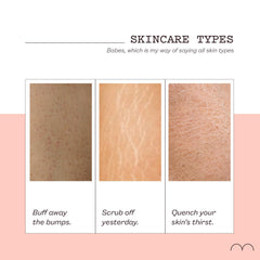 Application of Frank Body scrub on damp skin showing exfoliation technique.