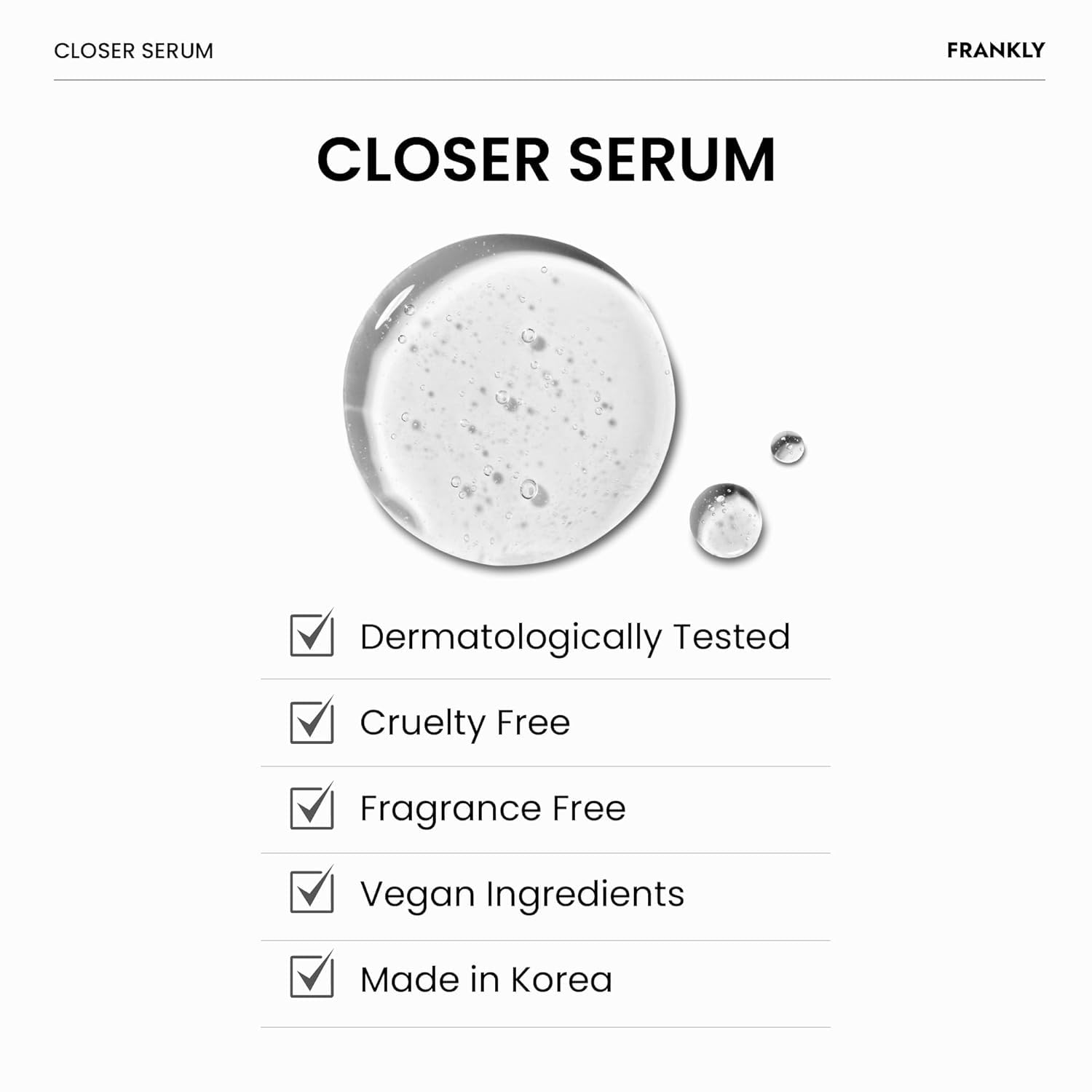 FRANKLY Closer Serum Jumbo Korean science context in routine