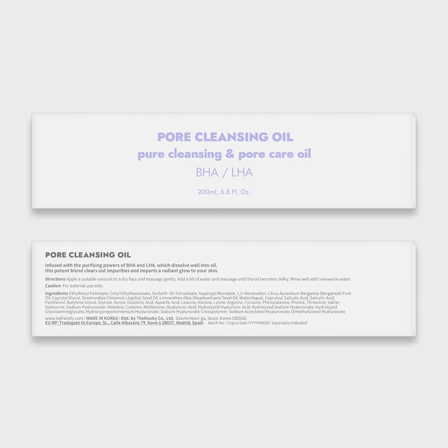 FRANKLY Pore Cleansing Oil BHA and LHA ingredient spotlight for pore care