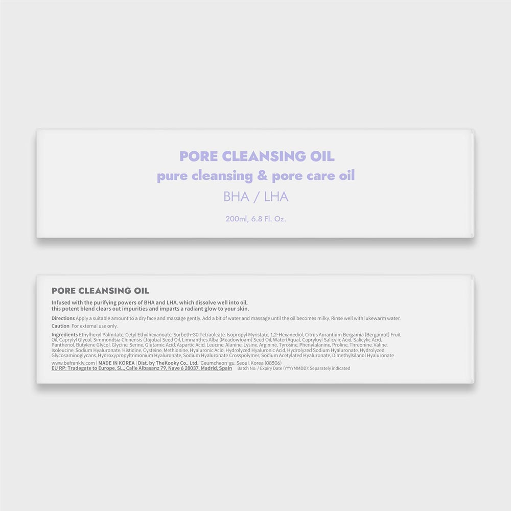 FRANKLY Pore Cleansing Oil BHA and LHA ingredient spotlight for pore care