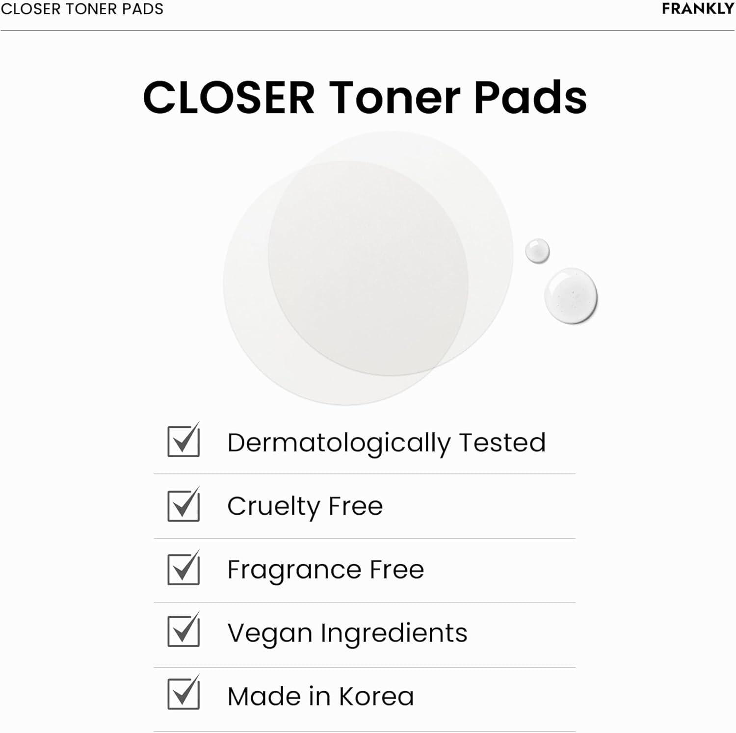 FRANKLY Pore Closer Toner Pad suitable for all skin types.