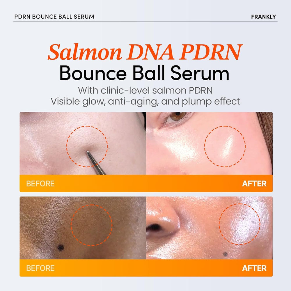 FRANKLY Salmon PDRN Bounce Ball Serum activation ball demonstrates activation and delivery