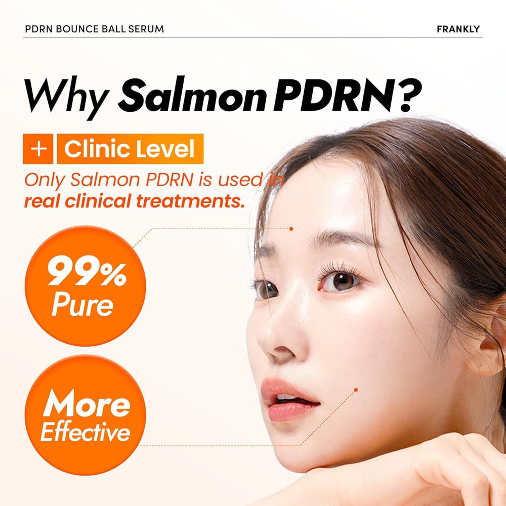FRANKLY Salmon PDRN Bounce Ball Serum glass-skin look after application