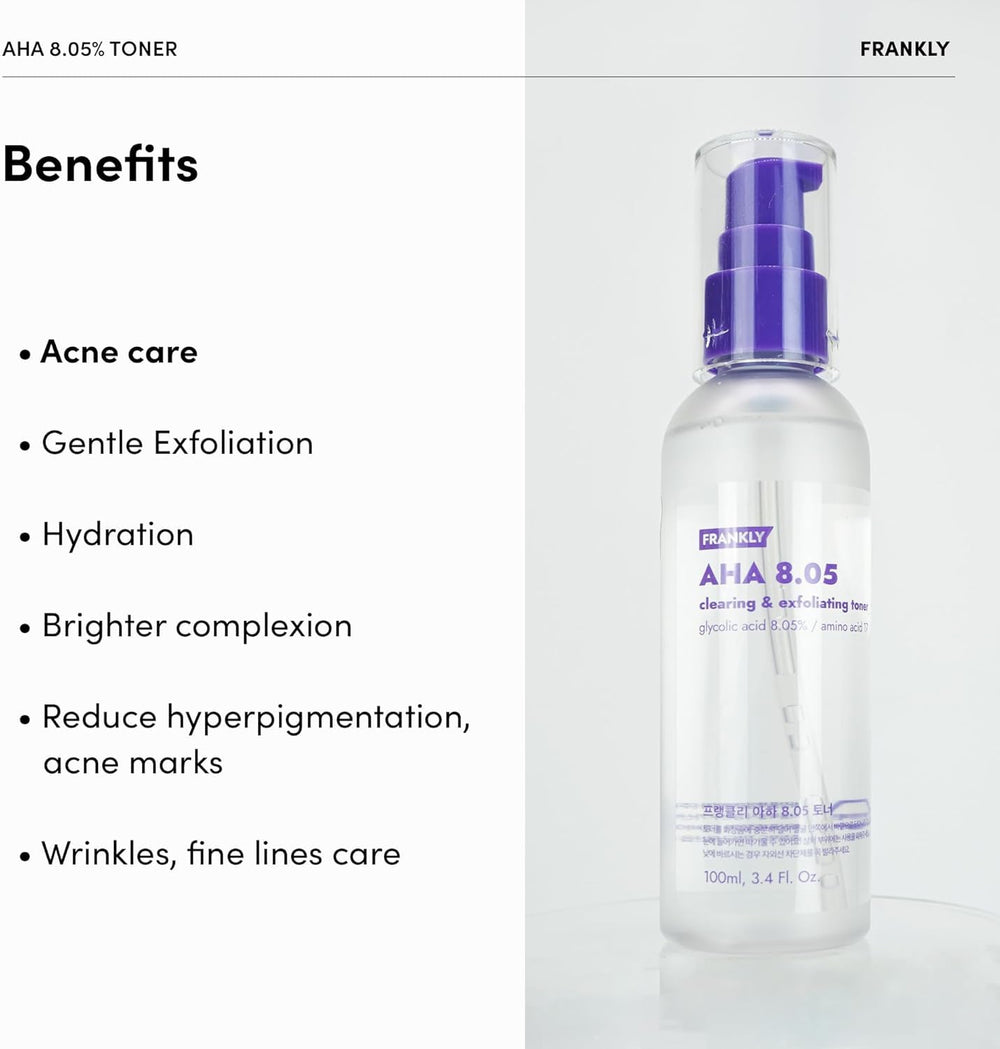 Close-up of pores with FRANKLY toner showing pore refinement