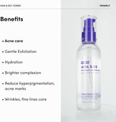 Close-up of pores with FRANKLY toner showing pore refinement