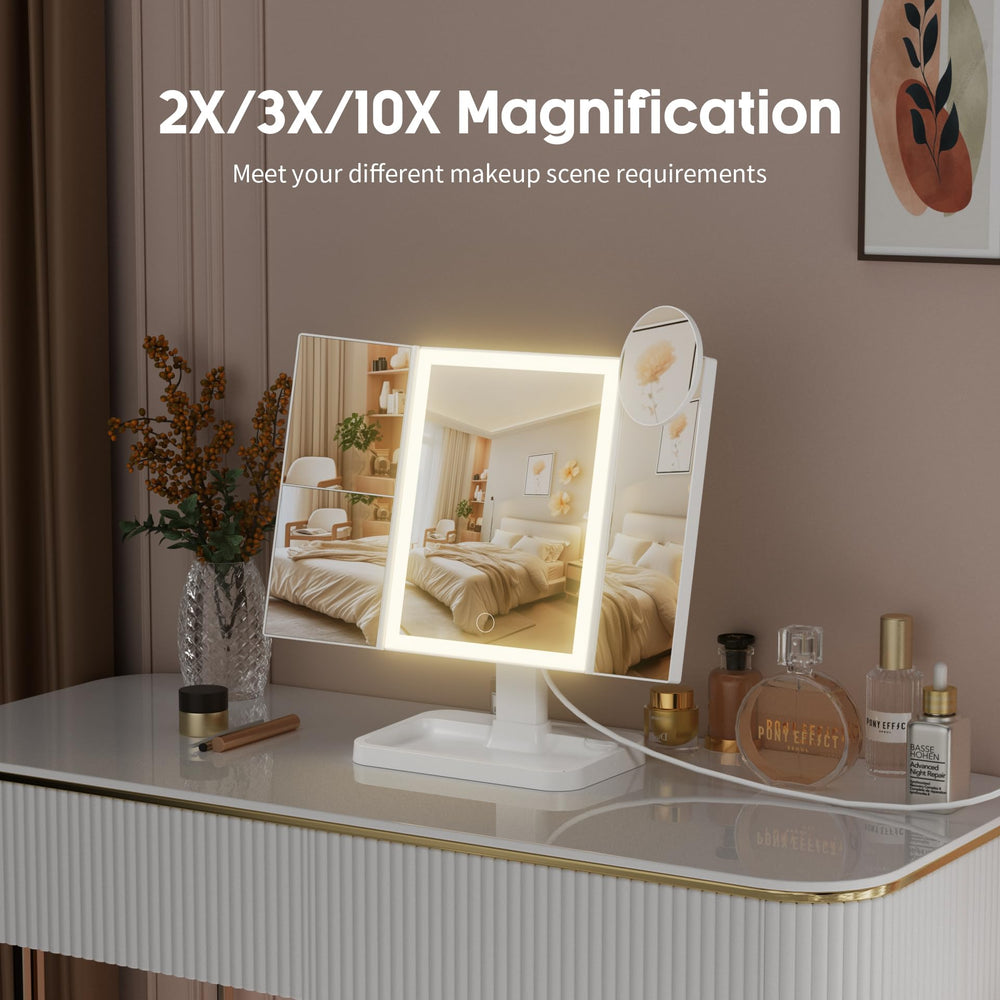 FRANO rechargeable mirror with USB-C battery for cordless use