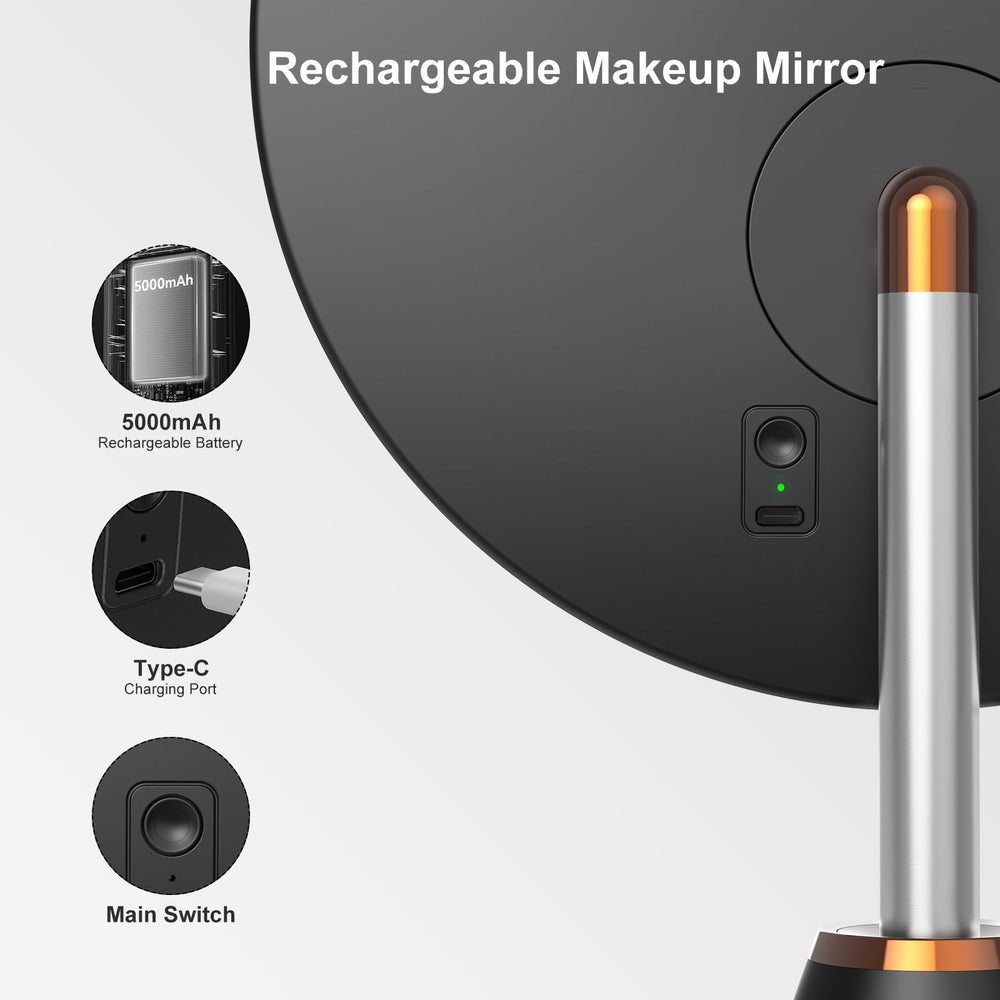 FRANO mirror with 180-degree rotation for finding the perfect angle without wobble.