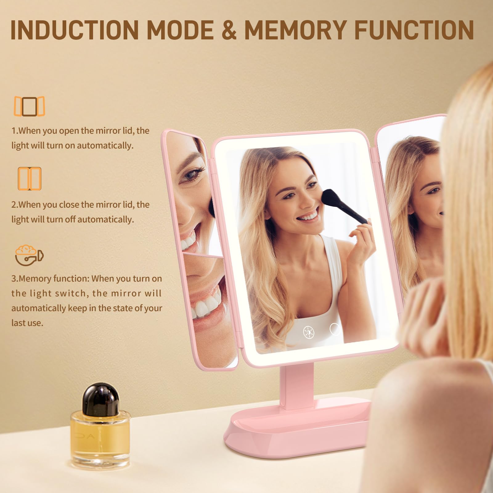 FRANO mirror foldable-design saves space while packing light