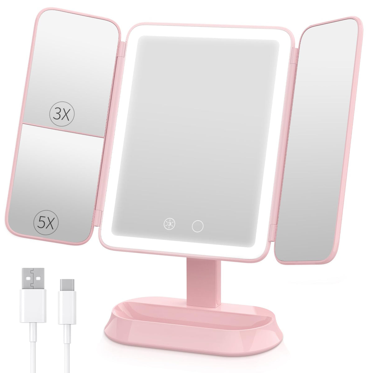FRANO mirror folded-compact design for desk or travel use