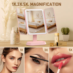 FRANO mirror magnification-5x-detail supports precise eyeliner