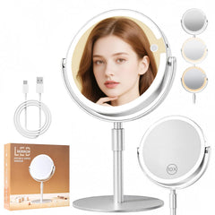 FRANO vanity mirror with 8-inch main view enables full-face makeup checks for better accuracy