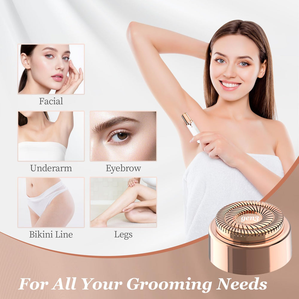 FRASAM Gen3 compatible replacement heads fit Flawless Facial Hair Remover Gen 3
