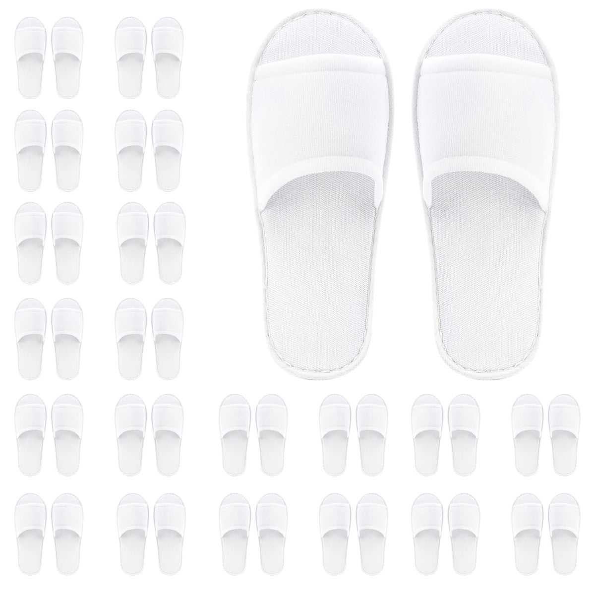 Frcctre 20-pairs disposable slippers packaging ready for hotel guests.