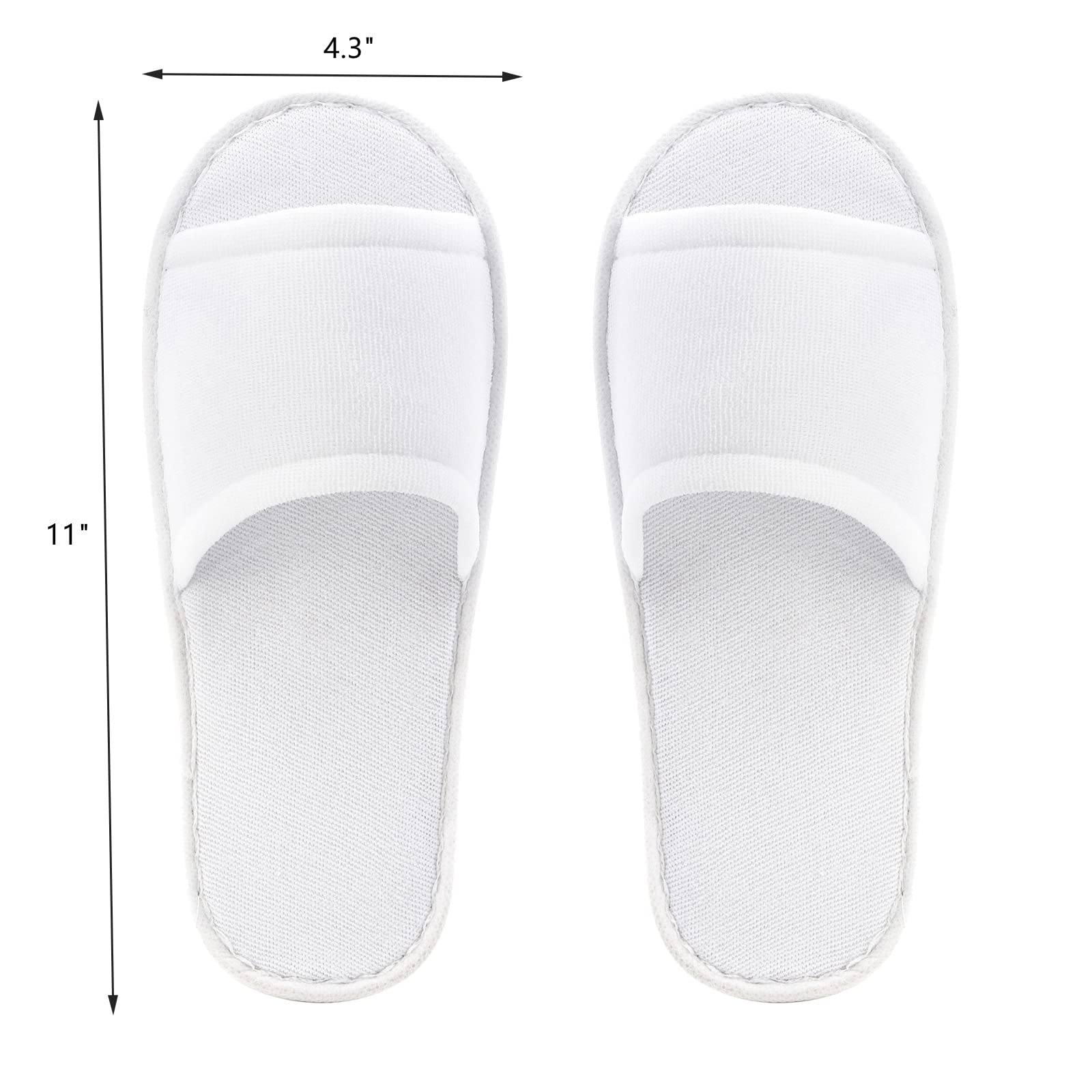 Frcctre open-toe cotton spa slippers highlight comfort for home or travel.