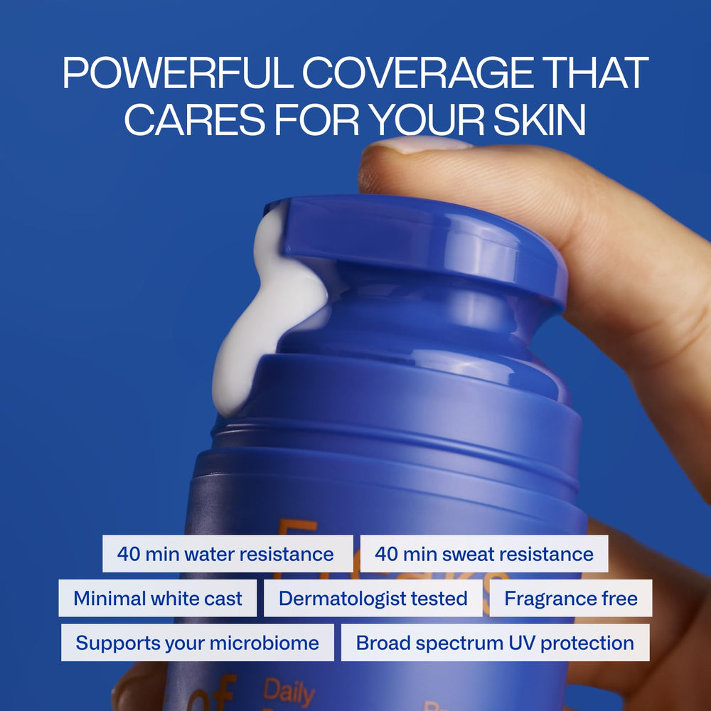 Daily Defender SPF 30 pump-dispense showing easy, fast-absorbing application