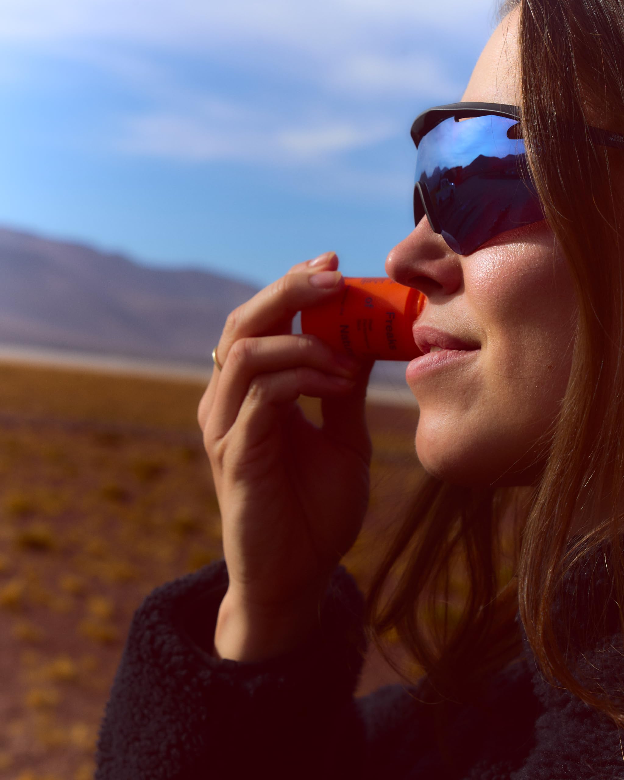 Freaks of Nature Peak Performance Sun Stick packaging uses 100% recycled ocean-bound plastic.