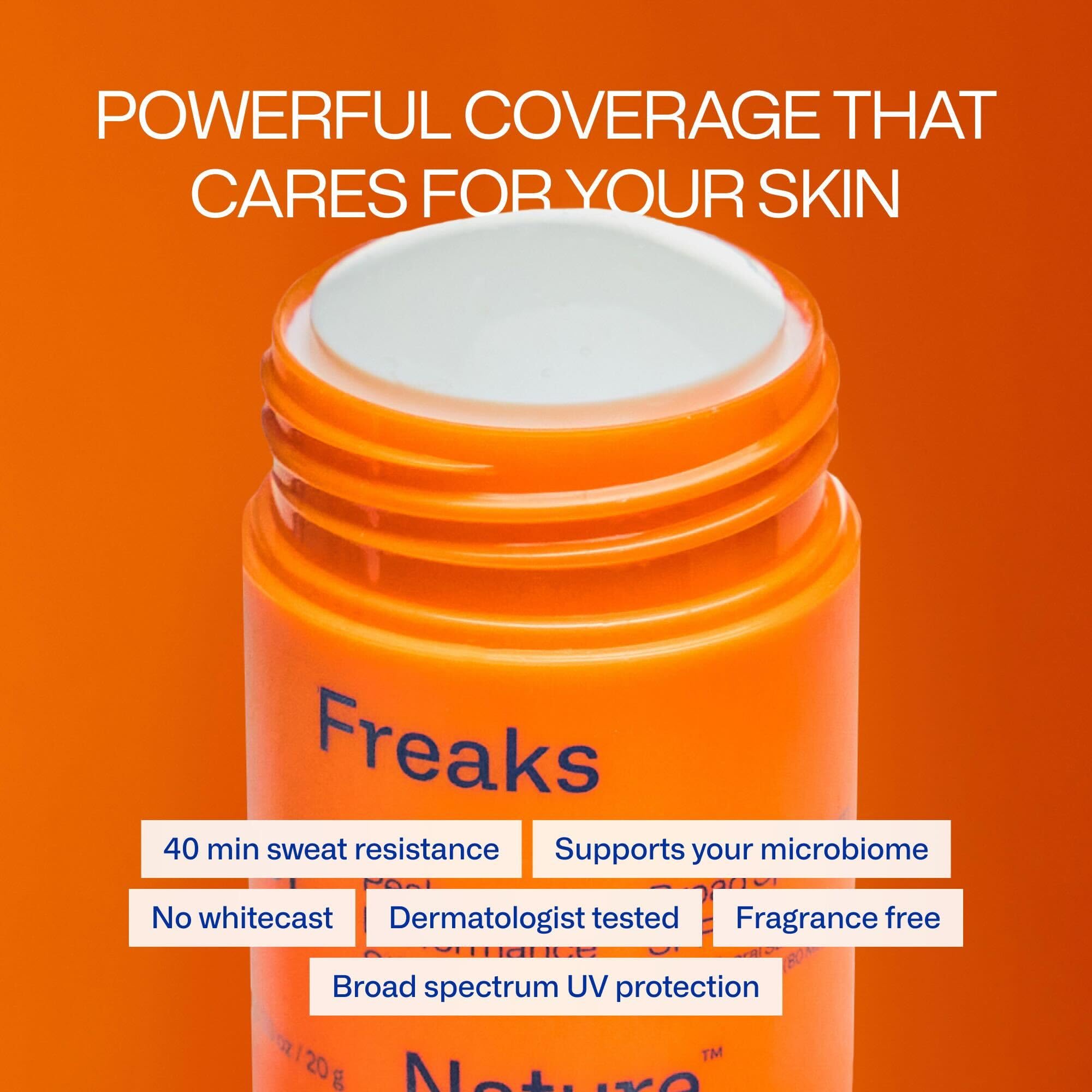 Freaks of Nature Peak Performance Sun Stick twist-up application enables mess-free SPF on the go.