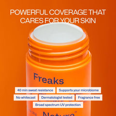 Freaks of Nature Peak Performance Sun Stick twist-up application enables mess-free SPF on the go.