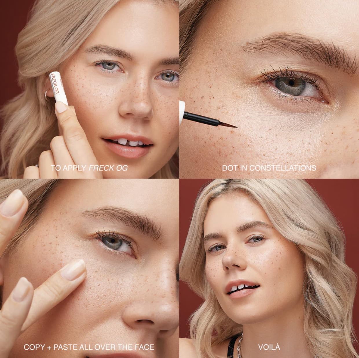 Freck OG mini ultra-fine brush-tip enables precise, buildable freckles on light-to-medium skin