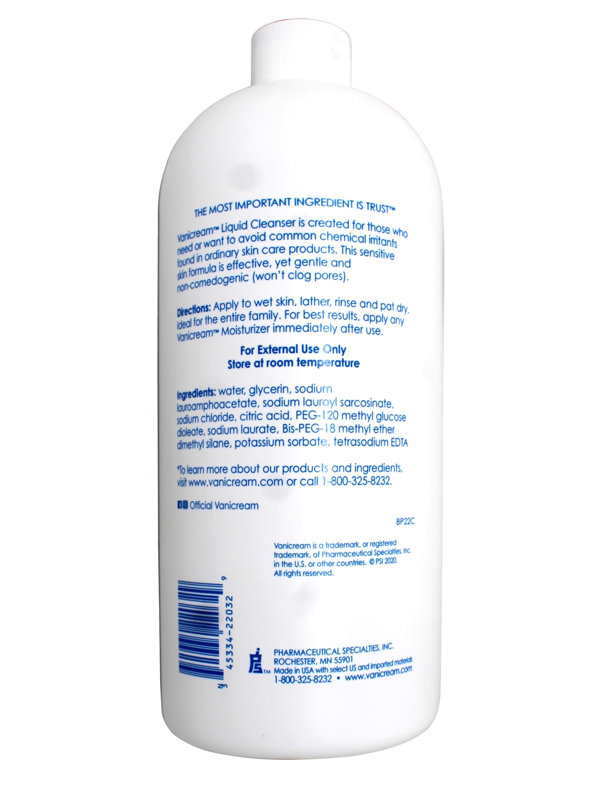 Free & Clear cleanser used on hands and body for non-irritating wash