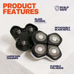 Freebird Flex Series Pro head shaver design for comfortable daily use
