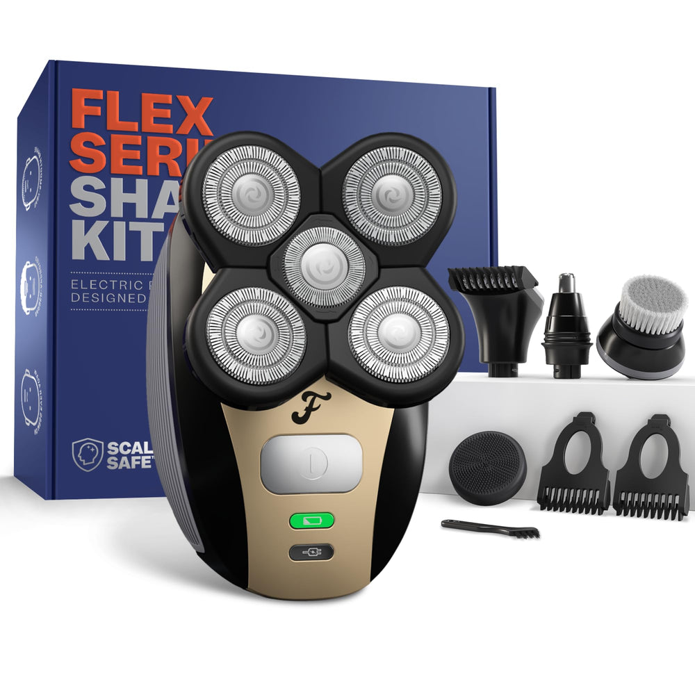 Freebird FlexSeries head shaver in hand for a smooth head shave