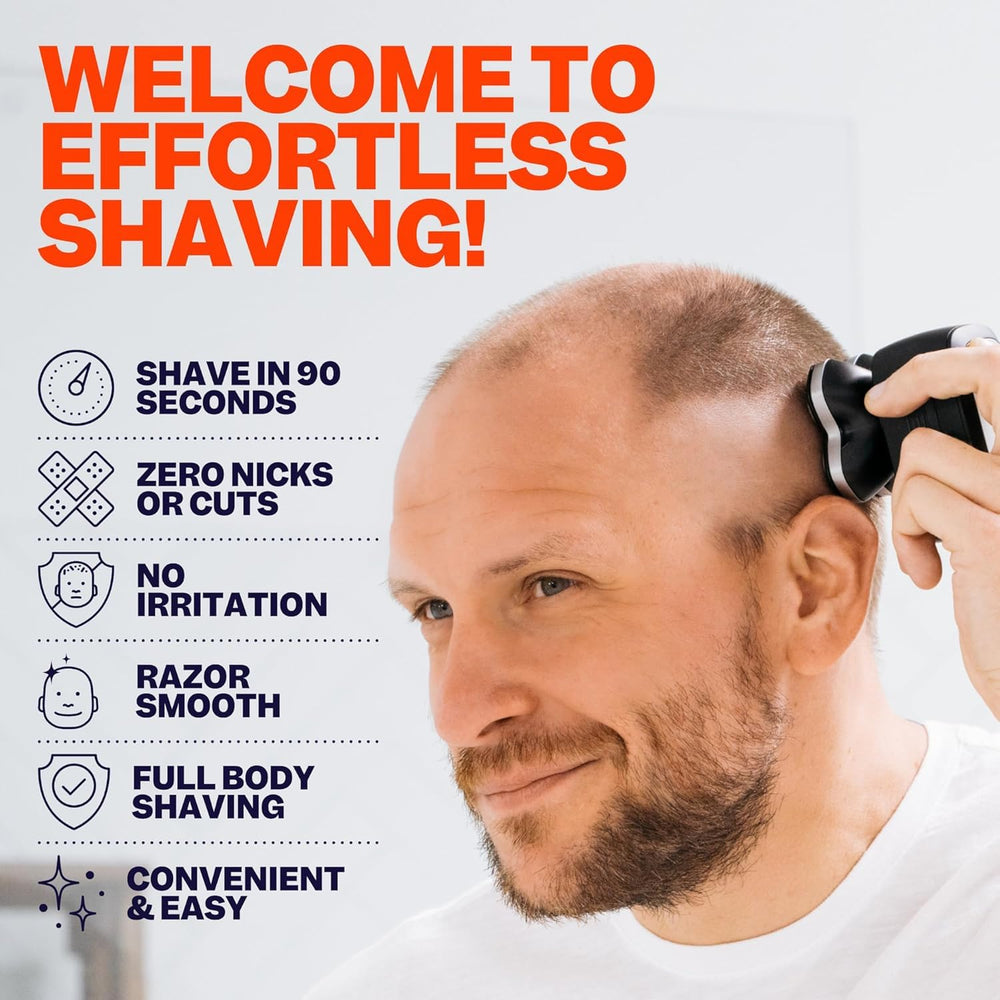 Freebird FlexSeries Pro 360-four-blade system close-up highlighting fast, precise grooming.