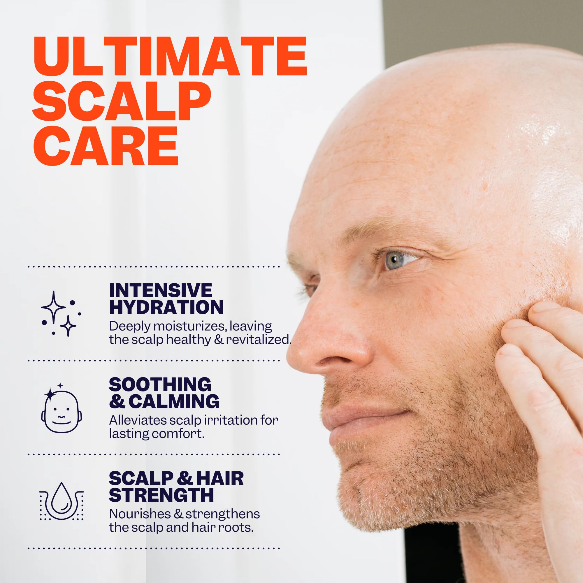 Freebird Scalp Moisturizer application shows quick-absorbing soothing daily use.