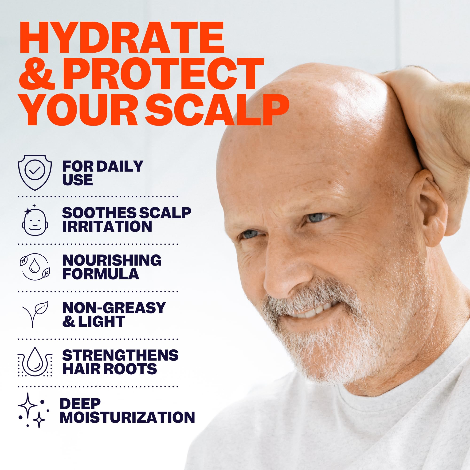 Freebird Scalp Moisturizer swirl demonstrates hydration without greasiness for dry scalps.