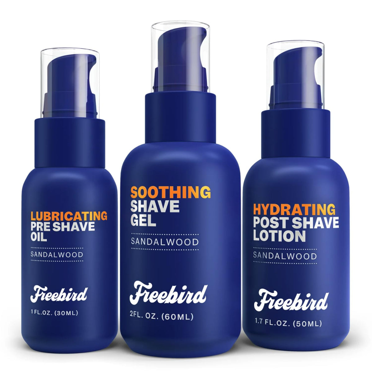 Freebird shave-care-kit front view highlights compact travel-friendly packaging
