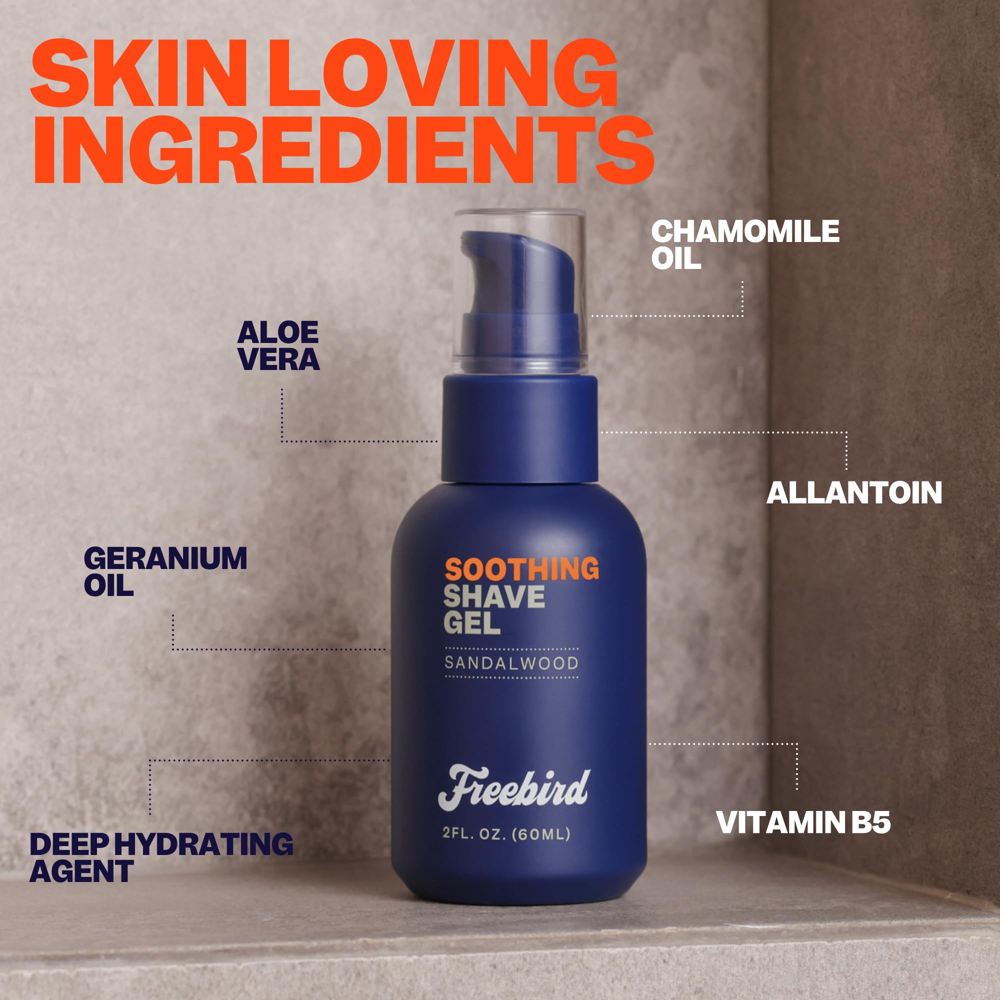 Freebird Shave Gel 60ml Clear-non-foaming for visibility while shaping beard or edges.