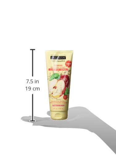 Freeman exfoliating mask on skin shows pumice exfoliation for refined pores.