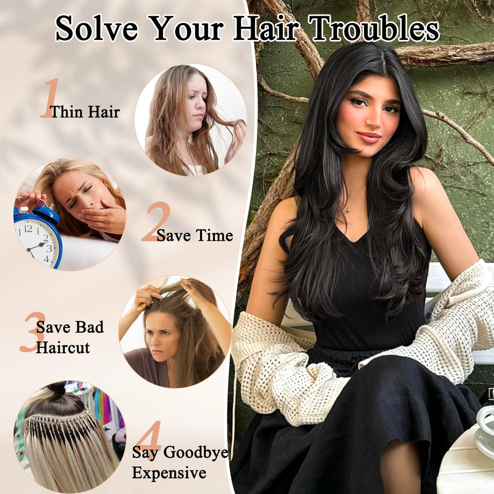 FREEMEIGE extensions ideal for weddings and dates offering natural-looking volume.