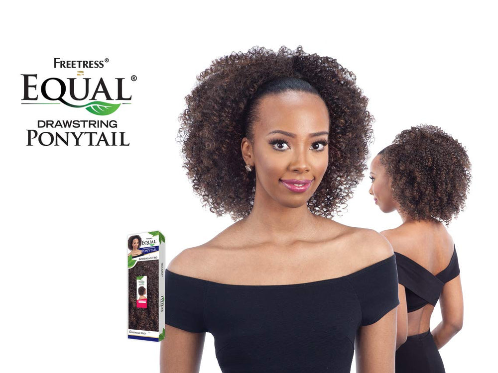 FreeTress Equal Bohemian Fro adds volume and versatility for quick, stylish up-dos.