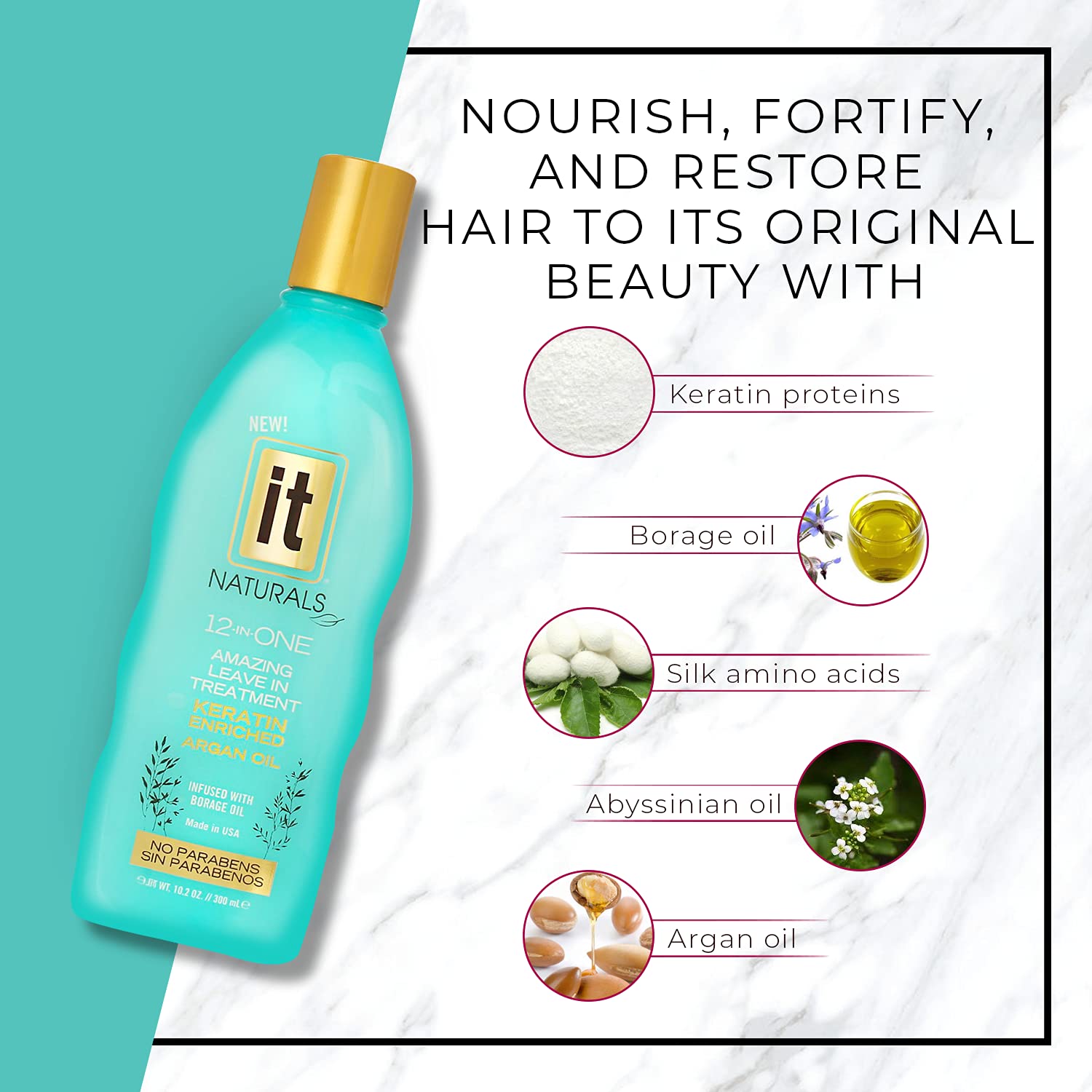 Freeze It leave-in spray application demonstrates easy, no-rinse use.