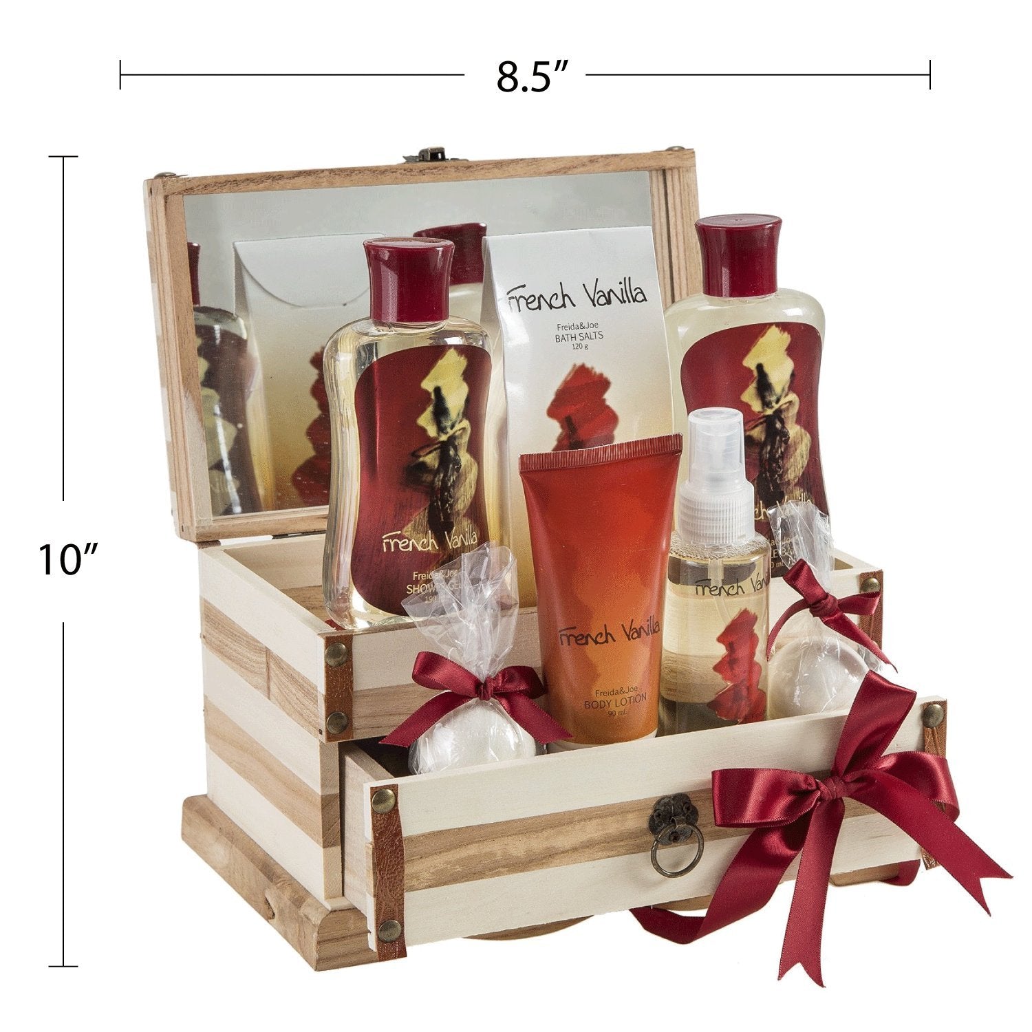 Freida and Joe vanilla bath salts — soothing aroma for bath ritual.