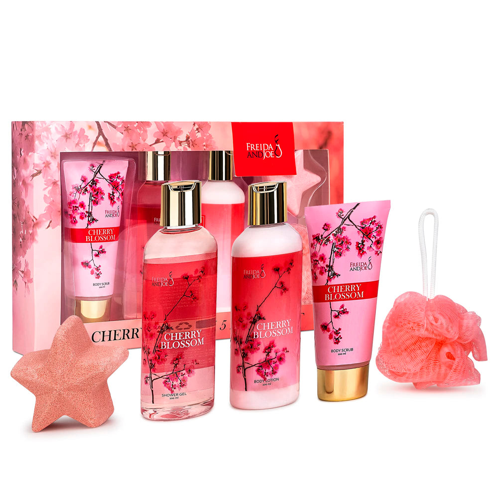 Freida & Joe Cherry Blossom body scrub jar for smooth, renewed skin
