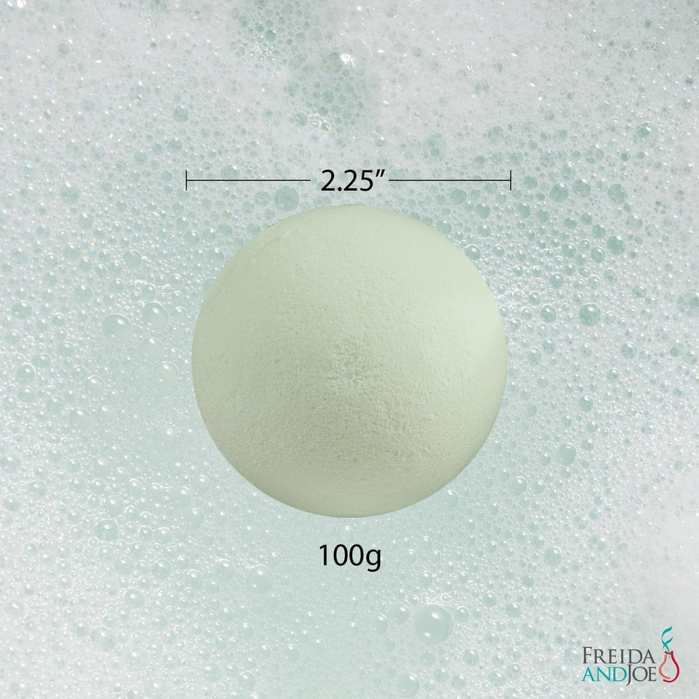 Freida and Joe Lavender bath bomb for relaxation and calm.